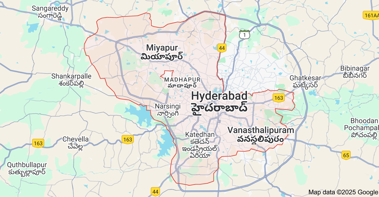 Map of Hyderabad